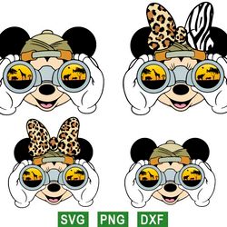 magic kingdom svg, mickey safari svg, minnie trip svg, png files