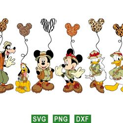 disney safari svg, mickey safari svg, minnie trip svg, png files