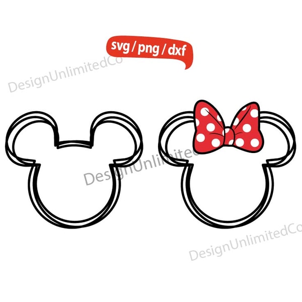 Mickey Mouse Head With Pants Outline