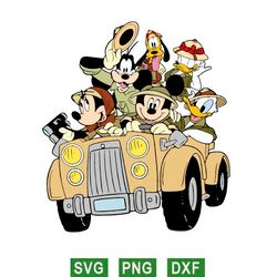 magic kingdom svg, mickey car safari svg minnie trip svg, png file