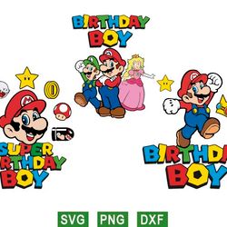super mario bros svg, mario bros birthday svg, mario bros png