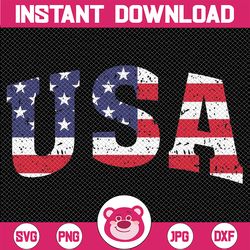 USA Patriotic American Flag Distressed Svg, USA American Flag Png, 4th of July America Svg, Digital Download