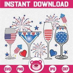 red white blue wine glasses png, independent day png, 4th of july sublimation, usa png, america flag png