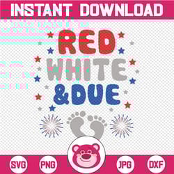 red white and due svg, 4th of july svg, patriotic svg, independence day png, retro american, sublimation design