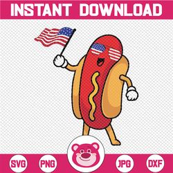 4th of july hotdog svg, usa flag hot dog svg, usa flag png, hot dog png, digital downloads