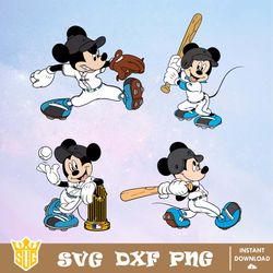 Miami Marlins Disney Mickey Mouse Team SVG, MLB SVG, Disney SVG, Cut Files, Cricut, Clipart, Silhouette, Printable Files