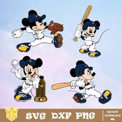 Milwaukee Brewers Disney Mickey Mouse Team SVG, MLB SVG, Disney SVG, Cut Files, Cricut, Clipart, Silhouette, Printable