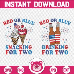 Couples 4th July Pregnancy Announcement Svg, Red Or Blue Snaking For Two, Independence Day Svg, Digital Download