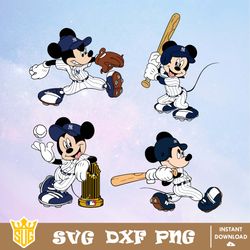 New York Yankees Disney Mickey Mouse Team SVG, MLB SVG, Disney SVG, Cut Files, Cricut, Clipart, Silhouette, Printable