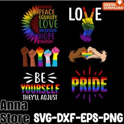 pride svg,be yourself they'll adjust svg, lgbt svg bundle,lesbian svg , gay svg, bisexual svg, transgender svg, queer sv