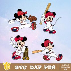 St. Louis Cardinals Disney Mickey Mouse Team SVG, MLB SVG, Disney SVG, Cut Files, Cricut, Clipart, Silhouette, Printable