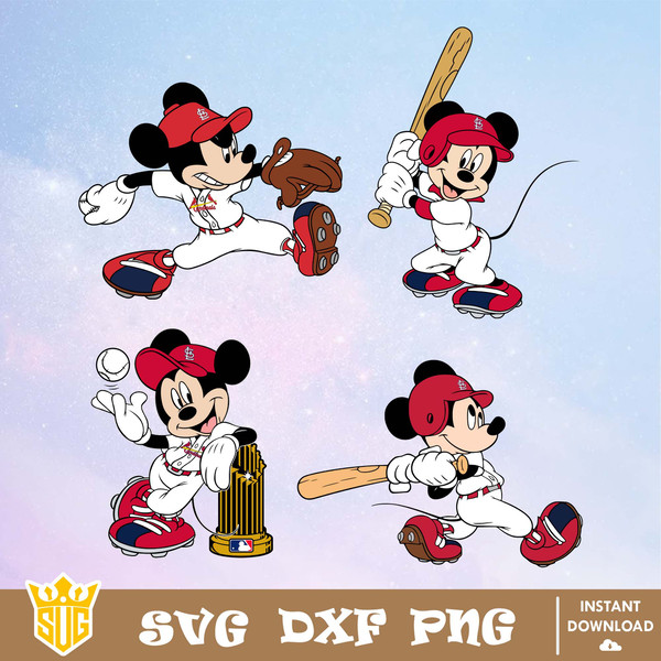 St. Louis Cardinals Disney Mickey Mouse Team SVG, MLB SVG - Inspire Uplift