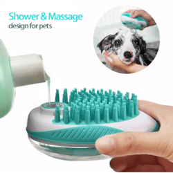 Pet Dog Cat Bath Brush 2-in-1 Pet SPA Massage Comb Soft Silicone Pet Shower Hair Grooming Cmob Dog Cleaning Tool Pet Sup