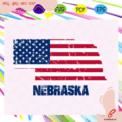 nebraska america flag, independence day svg,america
