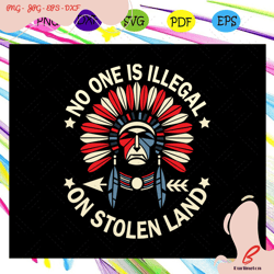 no one is illegal on stolen land svg, indigenous im