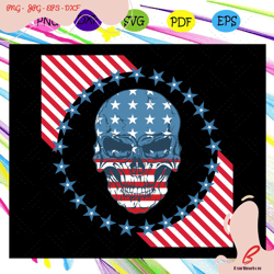 skull america flag,independence day svg, happy 4th