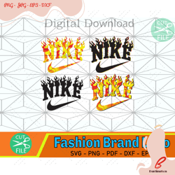nike fire logo bundle svg, logo svg, trending svg, nike svg, fire svg, nike custom sv
