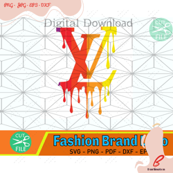 louis vuitton gradient dripping svg, logo svg, louis vuitton svg, dripping svg, files