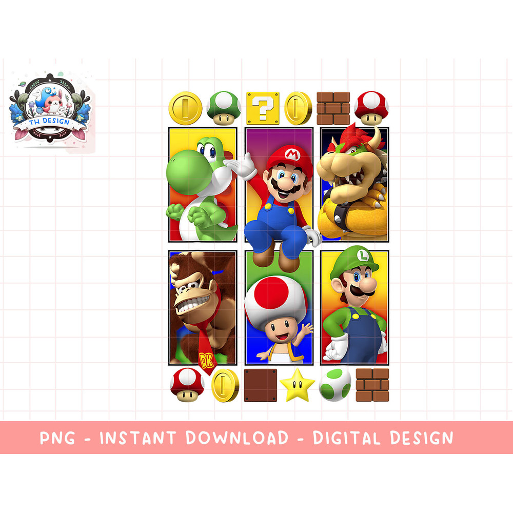 Super Mario Group Shot Items Panels png, sublimation.jpg
