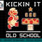 Super Mario Kickin It Old School Vintage Text Poster png, sublimation.jpg