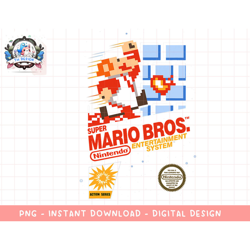 Super Mario Mario Dashin Action Graphic T-Shirt png, sublimation.jpg