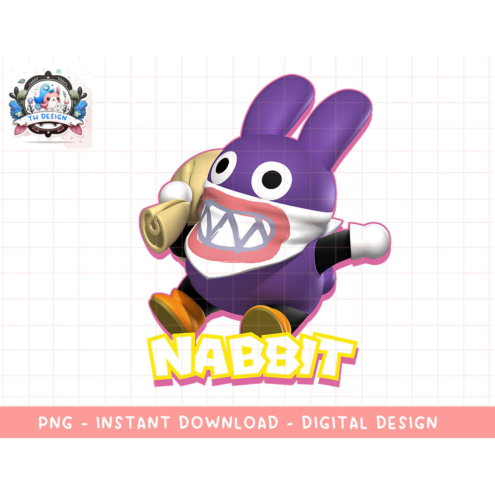 Super Mario Nabbit Action Pose Portrait Logo png, sublimation.jpg