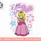 Super Mario Peach Little Princess Flowers And Hearts Poster png, sublimation.jpg