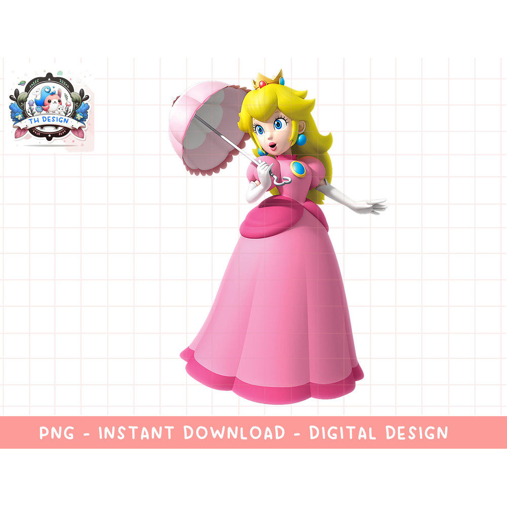 Super Mario Princess Peach 3D Poster png, sublimation.jpg