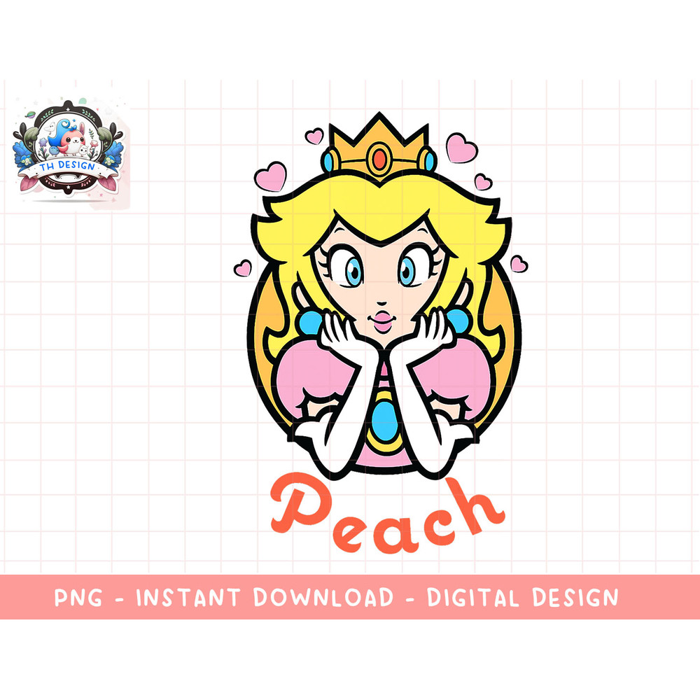 Super Mario Princess Peach Circle Portrait Logo png, sublimation.jpg