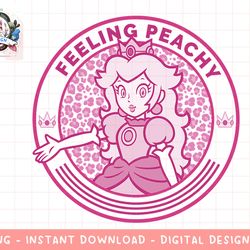 super mario princess peach feeling peachy cheetah print png, sublimation.jpg