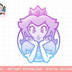 super mario princess peach gradient portrait png, sublimation.jpg
