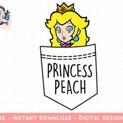 super mario princess peach in a pocket portrait png, sublimation.jpg