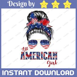 all american girl png, 4th of july, patriotic, independence day, kid, sublimation design downloads