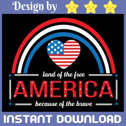 america - land of the free / svg, png, eps, ai, pdf / digital download / independence day / fourth of july / merica / 4t