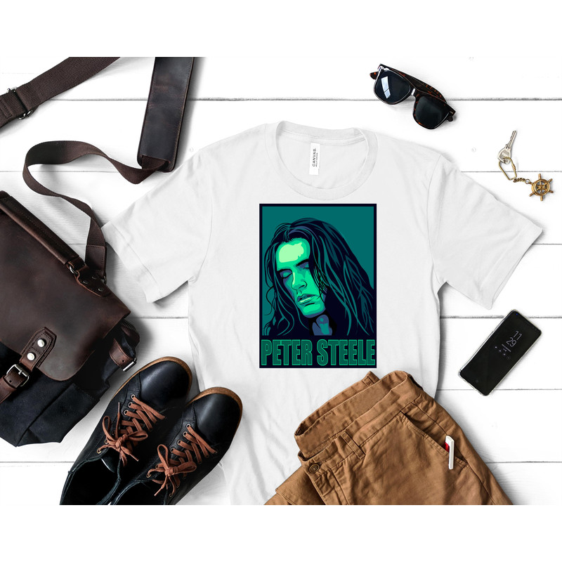 Day Gift For Peter Steele Halloween Fitted V-Neck T-Shirt 93_White_White.jpg