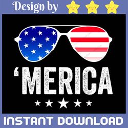 Merica Sunglasses Png, 4th of July Png, July 4th Png, Fourth of July Png, America Png, USA Flag Png, Independence Day Sh