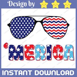 4th of july sunglasses, 'merica, america, red white & blue, usa - instant digital download - svg, png, dxf, and eps