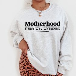 black motherhood tee, some days i rock it some day