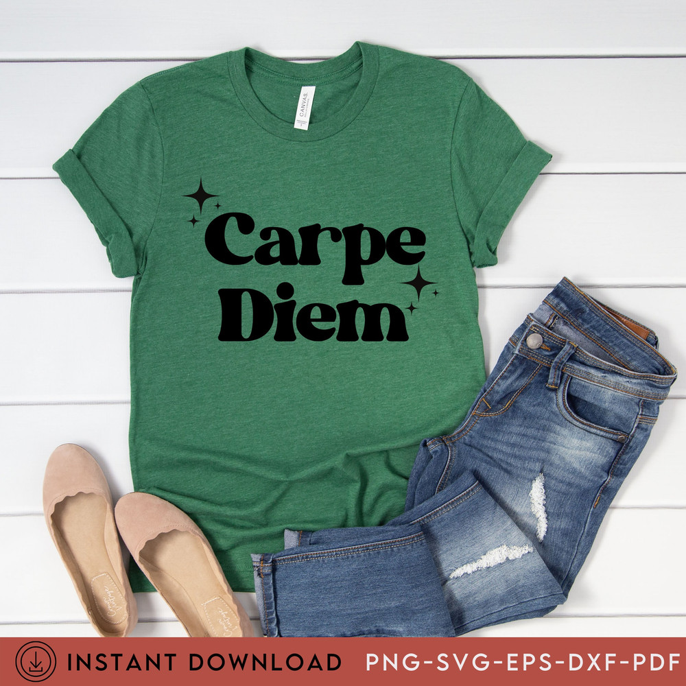 Carpe Diem svg, You Only Live Once Png, Summer Svg, Trendy Women Shirt svg, Quotes Shirt svg, Motivational Png, Cricut cut file, png, Cricut - 1.jpg