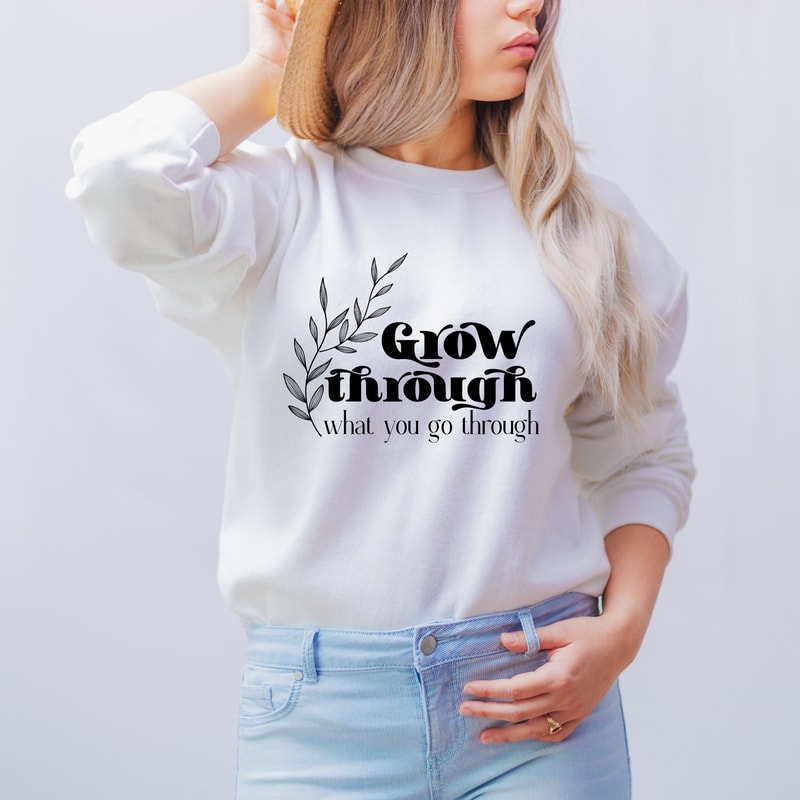 Grow Through What You Go Through SVG, Faith Svg, Motivational Svg, Self-Love Png, Mental Health Matters Svg, Self-Care Svg - 1.jpg