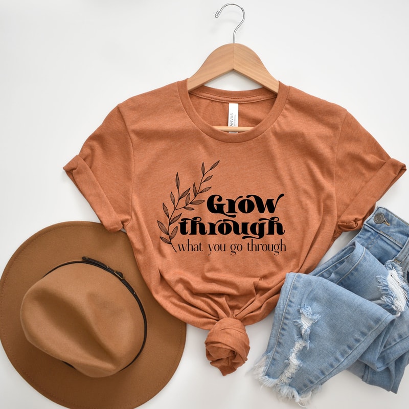 Grow Through What You Go Through SVG, Faith Svg, Motivational Svg, Self-Love Png, Mental Health Matters Svg, Self-Care Svg - 4.jpg