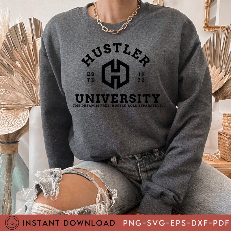 Hustler University SVG Png Pdf, Entrepreneur Svg Hustle Svg Grind Svg, Rise & Hustle, Motivational Svg, Inspirational Quote, Cut File - 1.jpg