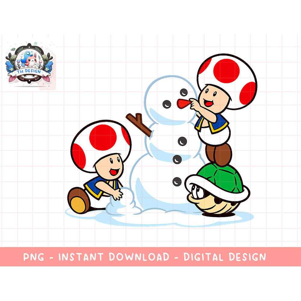 Super Mario Toad Snow Man png, sublimation.jpg
