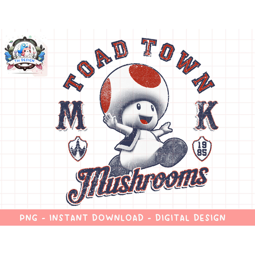 Super Mario Toad Town Mushrooms png, sublimation.jpg