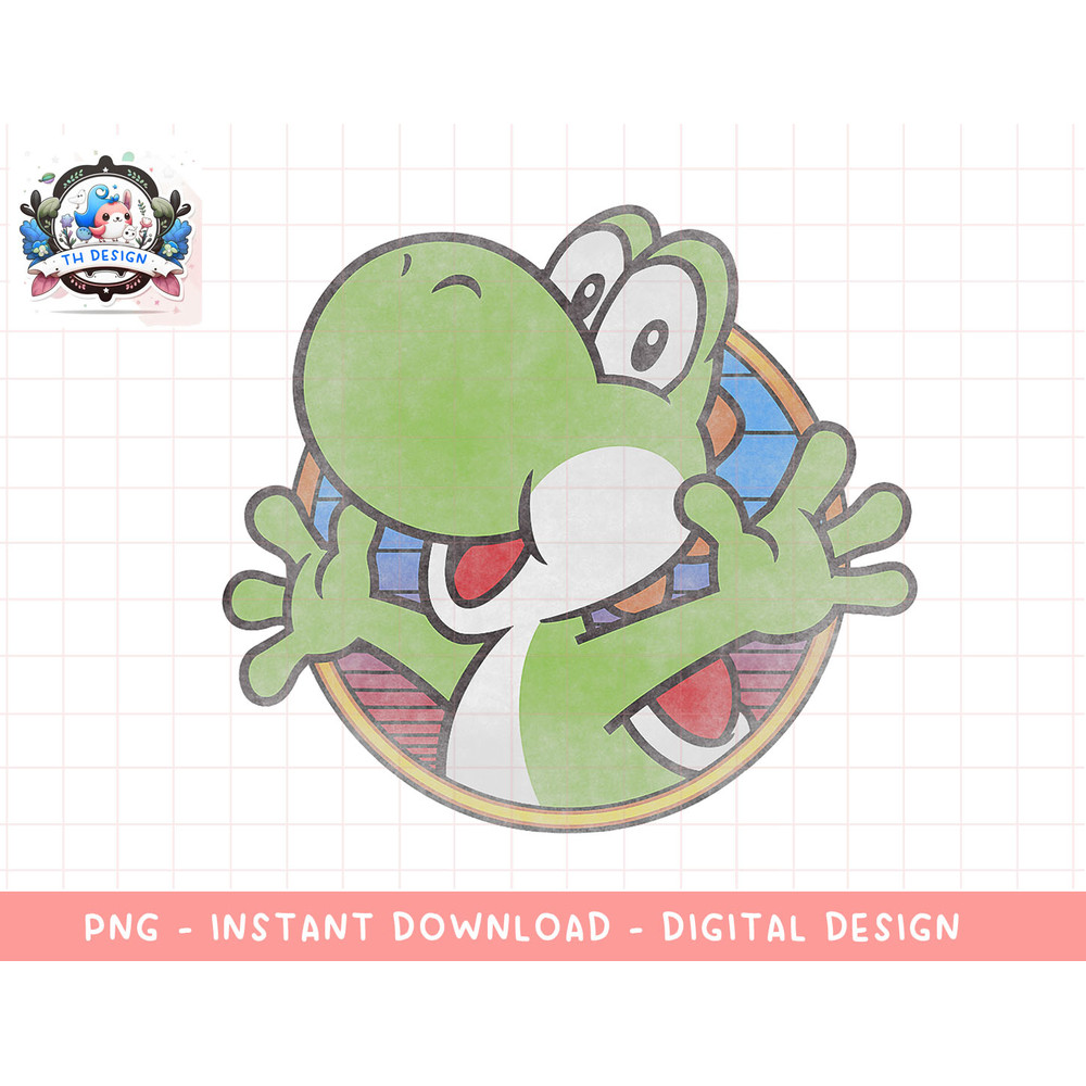 Super Mario Yoshi Color Fade Circle Logo png, sublimation.jpg