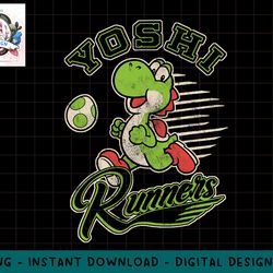 super mario yoshi runners vintage poster graphic t-shirt png, sublimation.jpg