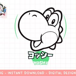 super mario yoshi silhouette kanji style graphic t-shirt png, sublimation.jpg