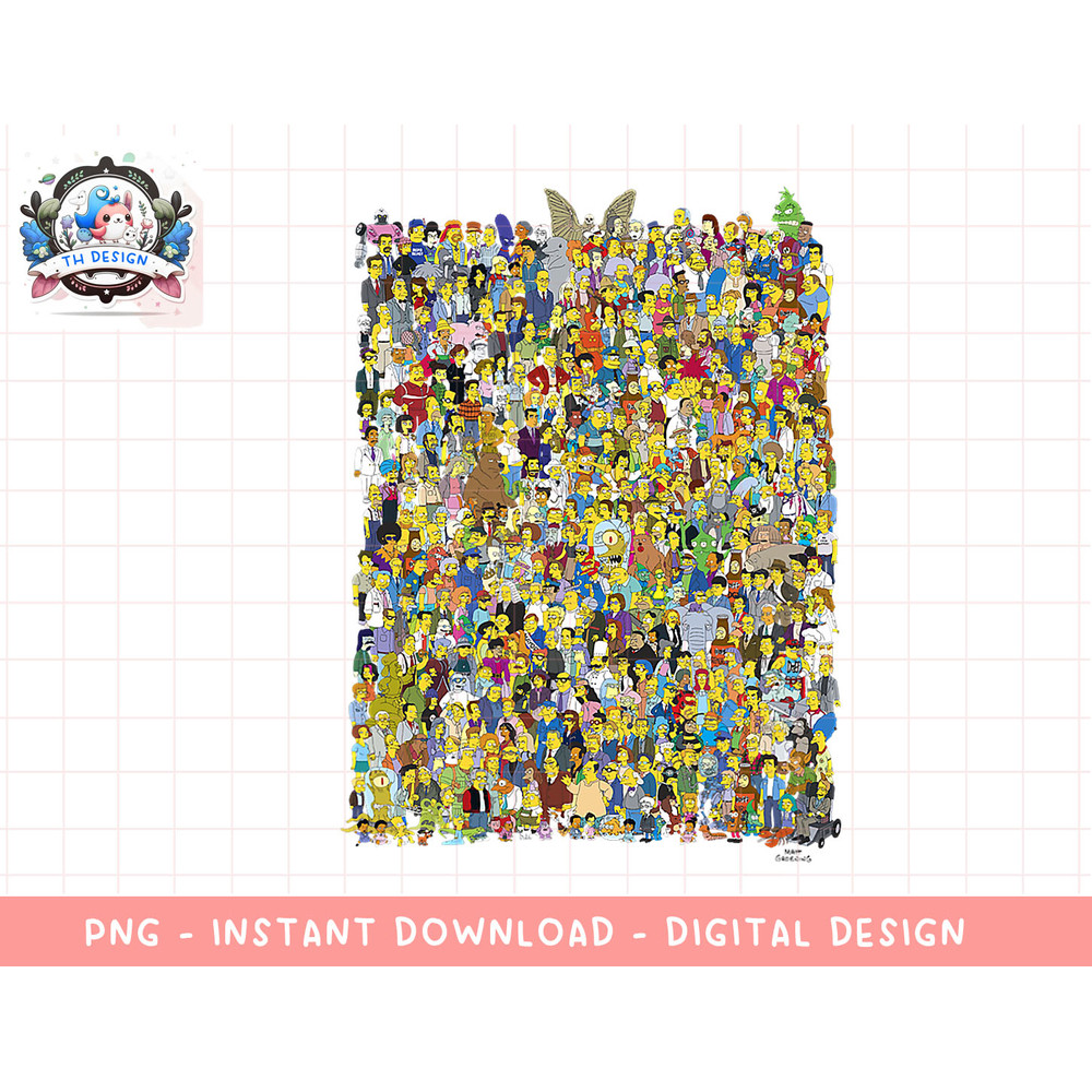 The Simpsons All The Characters png, sublimation.jpg