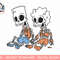 The Simpsons Bart & Lisa Skeletons C2 png, sublimation.jpg
