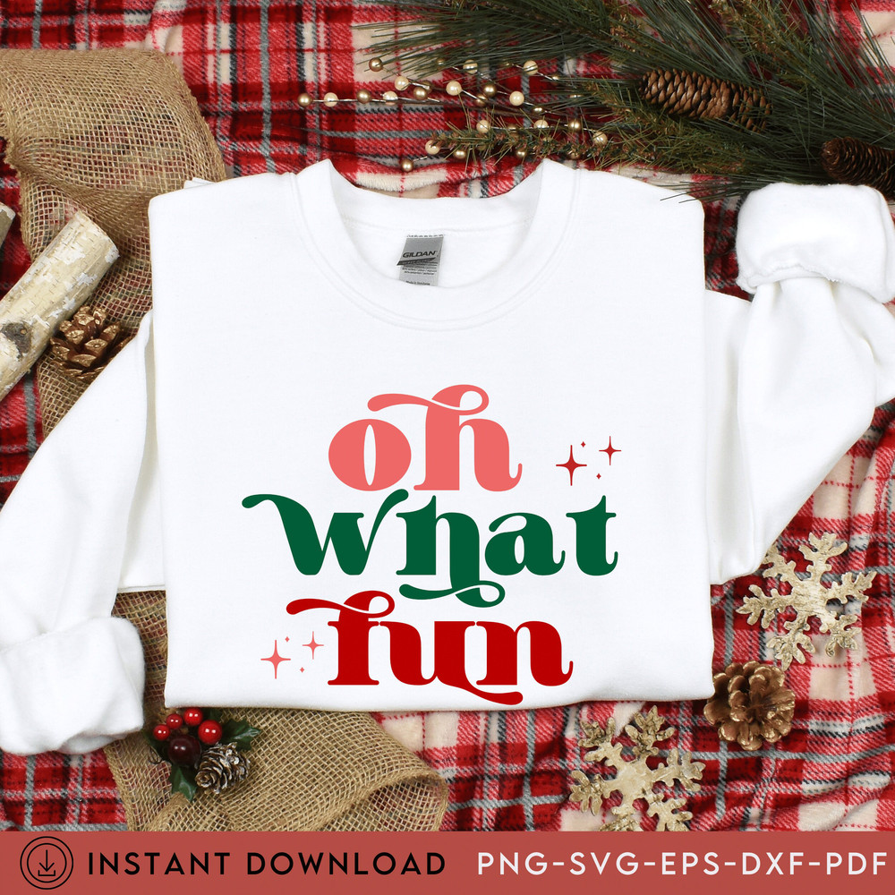Oh What Fun Svg, Oh What Fun It Is To Svg, Winter Svg, Christmas Sweater, Retro Christmas, Vintage Holiday,  Jingle Bells Png, Believe Svg - 6.jpg